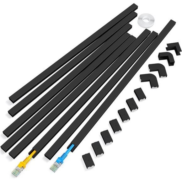 125" Cable Raceway Kit - 8X L15.7in W0.59in H0.4in, Small-Black - Picture 1 of 6